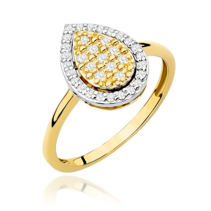 Inel Aur 14K cu Diamante 0.21 ct - Imagine 2