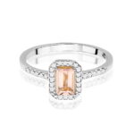 Inel Aur 14K cu Morganit 0.60 ct  si Diamante 0.19 ct - Imagine 6