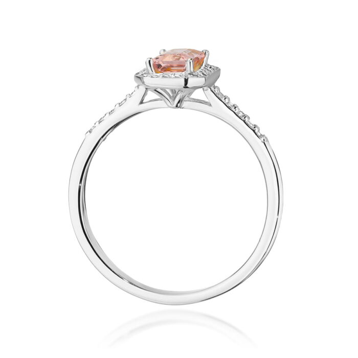 Inel Aur 14K cu Morganit 0.60 ct  si Diamante 0.19 ct - Imagine 7