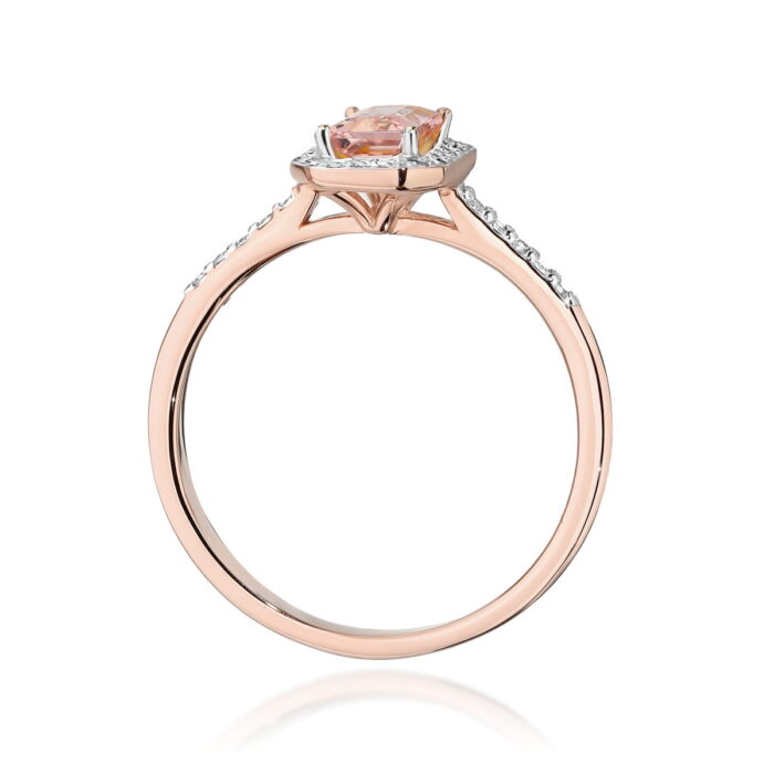 Inel Aur 14K cu Morganit 0.60 ct  si Diamante 0.19 ct - Imagine 11