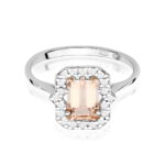 Inel Aur 14K cu Morganit 1.00 ct  si Diamante 0.17 ct - Imagine 6