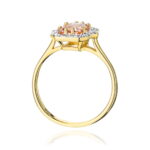 Inel Aur 14K cu Morganit 1.00 ct  si Diamante 0.17 ct - Imagine 2