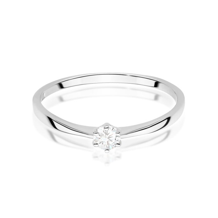 Inel Aur 14K cu Diamant 0.15 ct - Imagine 6