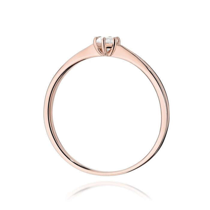 Inel Aur 14K cu Diamant 0.15 ct - Imagine 11