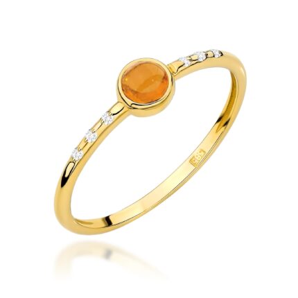 Inel Aur 14K W596 Turmalină Galbenă 0.30ct