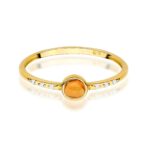 Inel Aur 14K W596 Turmalină Galbenă 0.30ct - Imagine 2