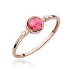 Inel Aur 14K W597 Turmalină Roz 0.60ct - Imagine 7