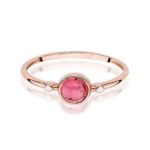 Inel Aur 14K W597 Turmalină Roz 0.60ct - Imagine 8