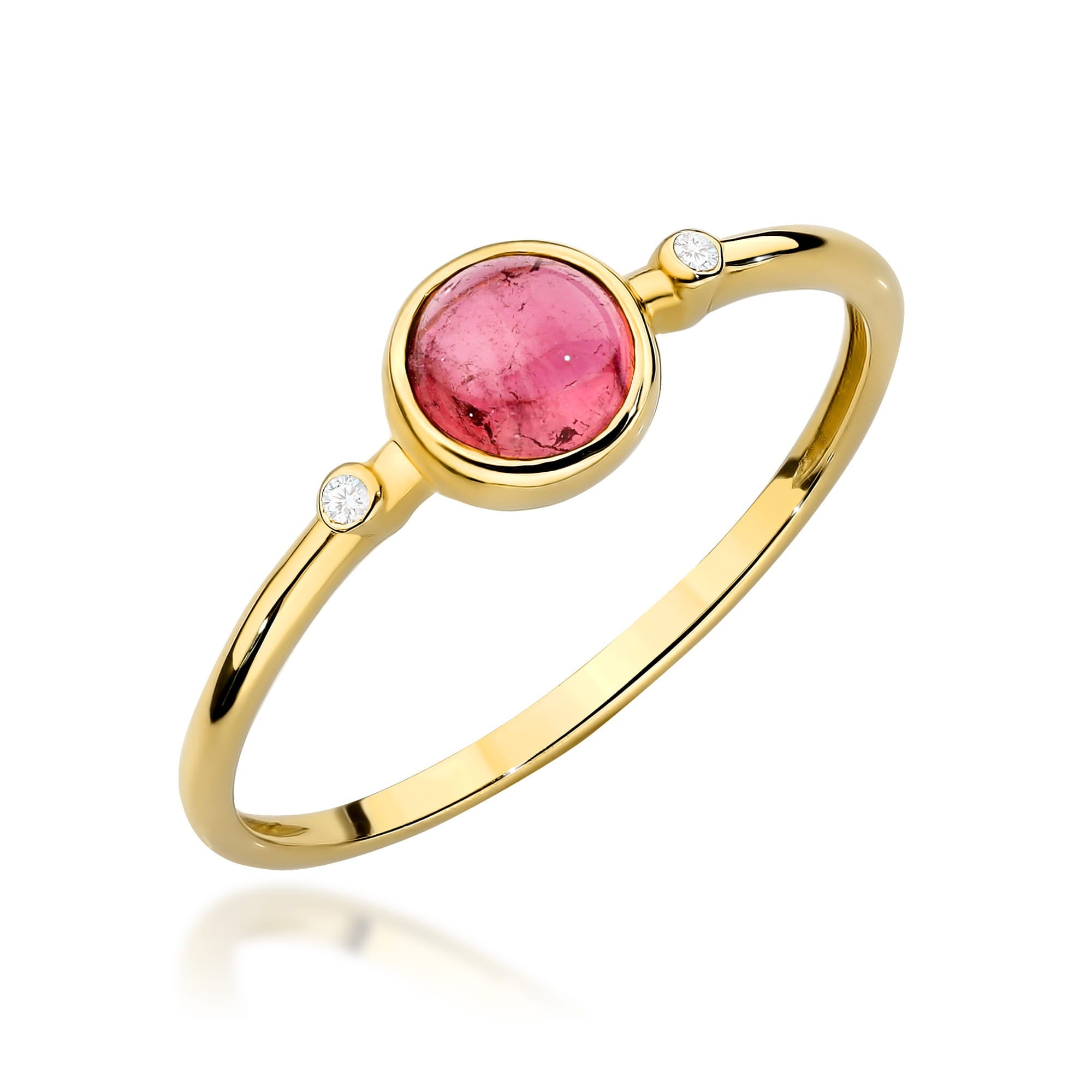 W597-Z-585-PT0.60_1.jpg Inel Aur 14K W597 Turmalină Roz 0.60ct - Imagine 1