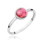Inel Aur 14K W598 Turmalină Roz 1.00ct - Imagine 9