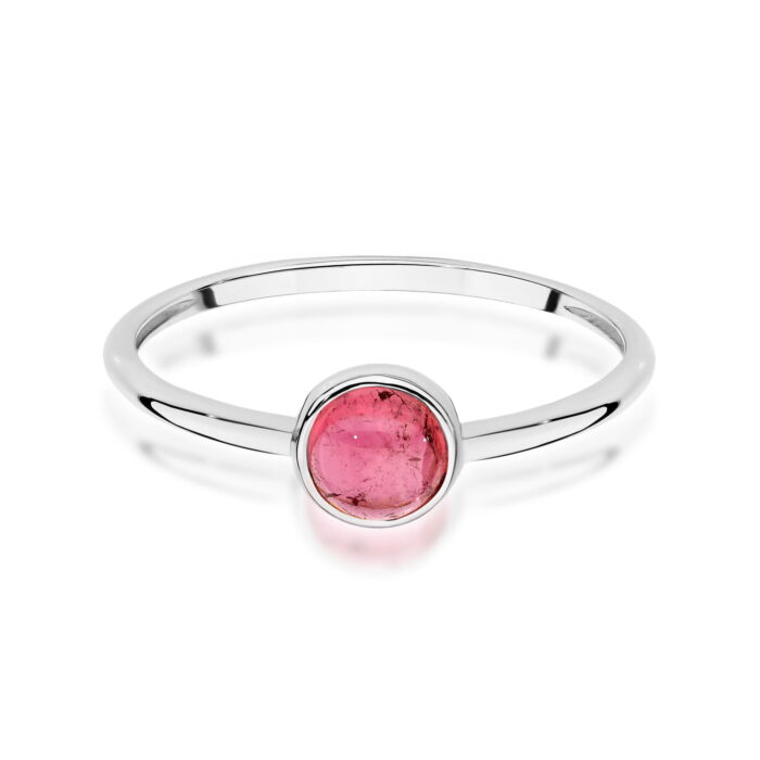 Inel Aur 14K W598 Turmalină Roz 1.00ct - Imagine 10
