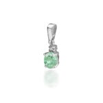 Pandantiv Aur 14K cu Smarald 0.40 ct si Diamant 0.0145 ct - Imagine 5