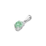 Pandantiv Aur 14K cu Smarald 0.40 ct si Diamant 0.0145 ct - Imagine 6