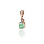 Pandantiv Aur 14K cu Smarald 0.40 ct si Diamant 0.0145 ct - Imagine 3