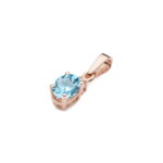 Pandantiv Aur 14K cu Topaz 0.50 ct si Diamant 0.0145 ct - Imagine 4