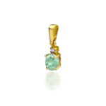 Pandantiv Aur 14K cu Smarald 0.40 ct si Diamant 0.0145 ct