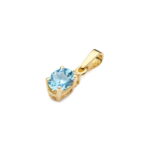 Pandantiv Aur 14K cu Topaz 0.50 ct si Diamant 0.0145 ct - Imagine 2