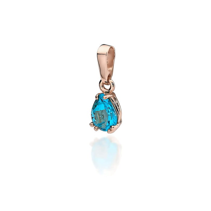 Pandantiv Aur 14K cu Topaz 0.90 ct - Imagine 3