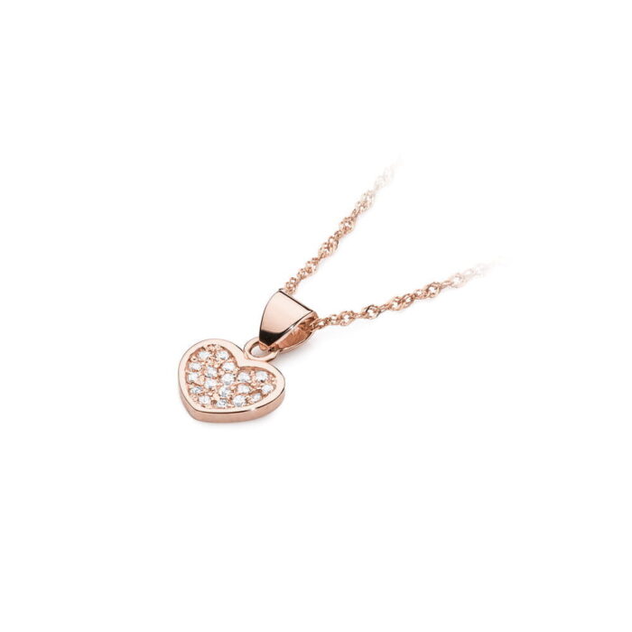 Pandantiv Inima Aur 14K cu Diamante 0.15 ct - Imagine 4