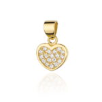 Pandantiv Inima Aur 14K cu Diamante 0.15 ct