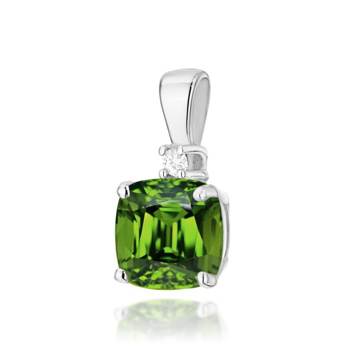 Pandantiv Aur 14K cu Peridot 1 ct - Imagine 3