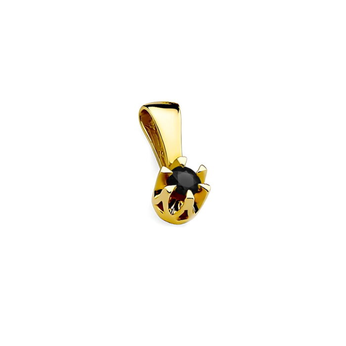 Pandantiv Aur 14K Z0032 Diamant Negru 0.12ct - Imagine 2