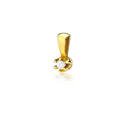 Pandantiv Aur 14K cu Diamant 0.10 ct