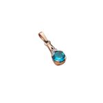 Pandantiv Aur 14K cu Topaz 1.10 ct si Diamant 0.005 ct - Imagine 4
