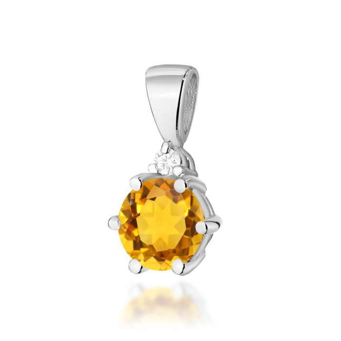 Pandantiv Aur 14K cu Citrine 0.50 ct - Imagine 5