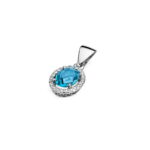 Pandantiv  Aur 14K cu Topaz 1.70 ct si Diamante 0.11 ct - Imagine 6