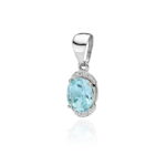 Pandantiv Aur 14K cu Topaz 3.20 ct si Diamante 0.04 ct - Imagine 5