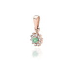 Pandantiv Aur 14K Z0185 Smarald 0.15ct - Imagine 3