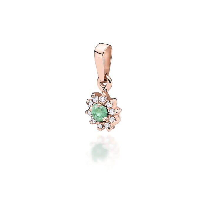 Pandantiv Aur 14K Z0185 Smarald 0.15ct - Imagine 3