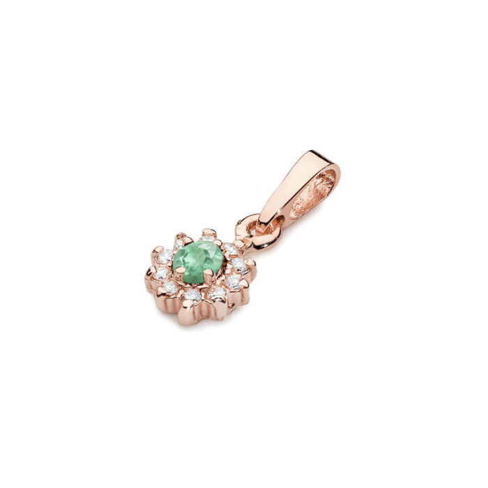 Pandantiv Aur 14K Z0185 Smarald 0.15ct - Imagine 4