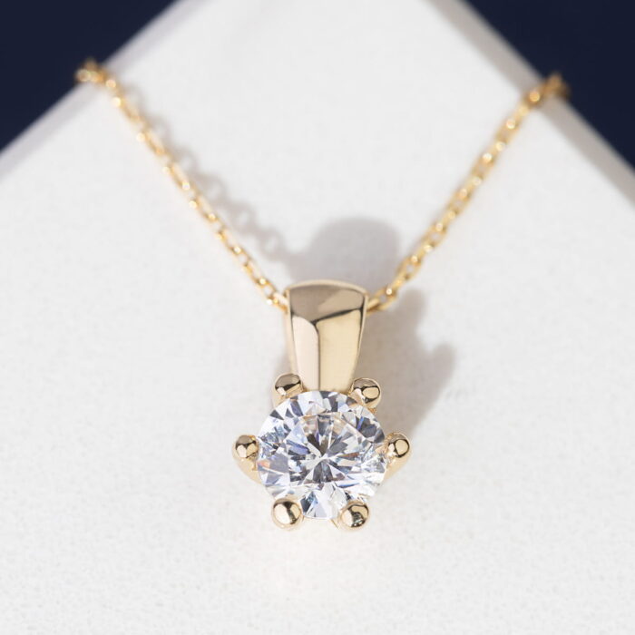 Pandantiv Aur 14K cu Diamante de Laborator 0.30 ct - Imagine 3