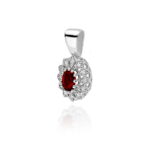 Pandantiv Aur 14 K cu Rubin 0.60 ct si diamante - Imagine 5