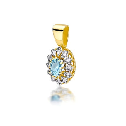 Pandantiv Aur 14K Z0354 Topaz 0.50ct