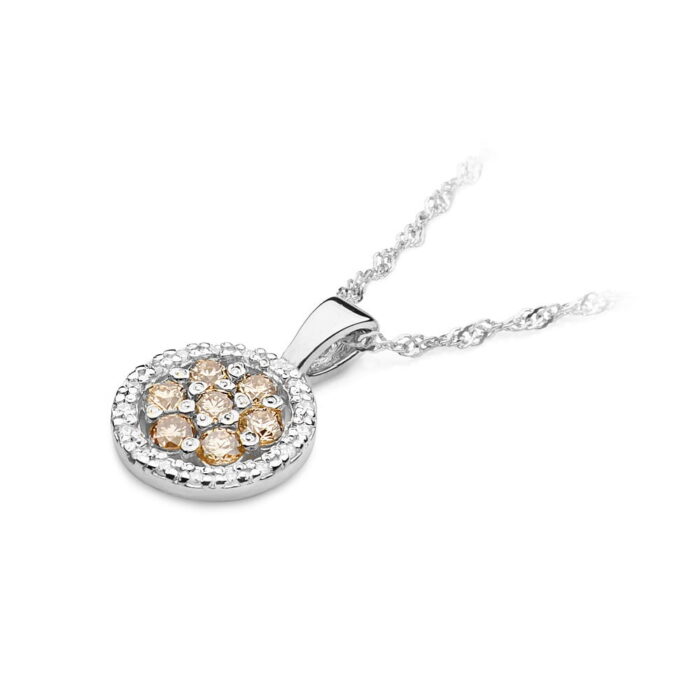 Pandantiv Aur 14K cu Diamante Maro 0.35 ct - Imagine 6