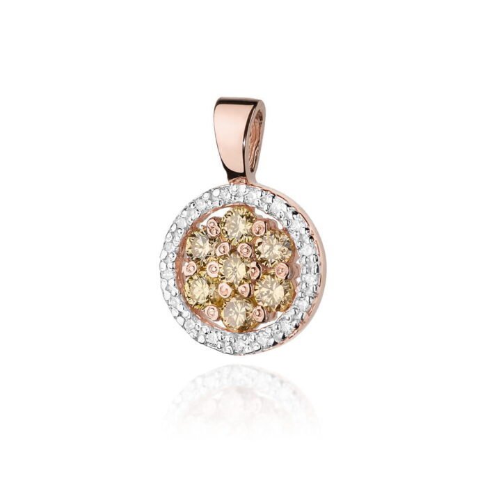 Pandantiv Aur 14K cu Diamante Maro 0.35 ct - Imagine 3