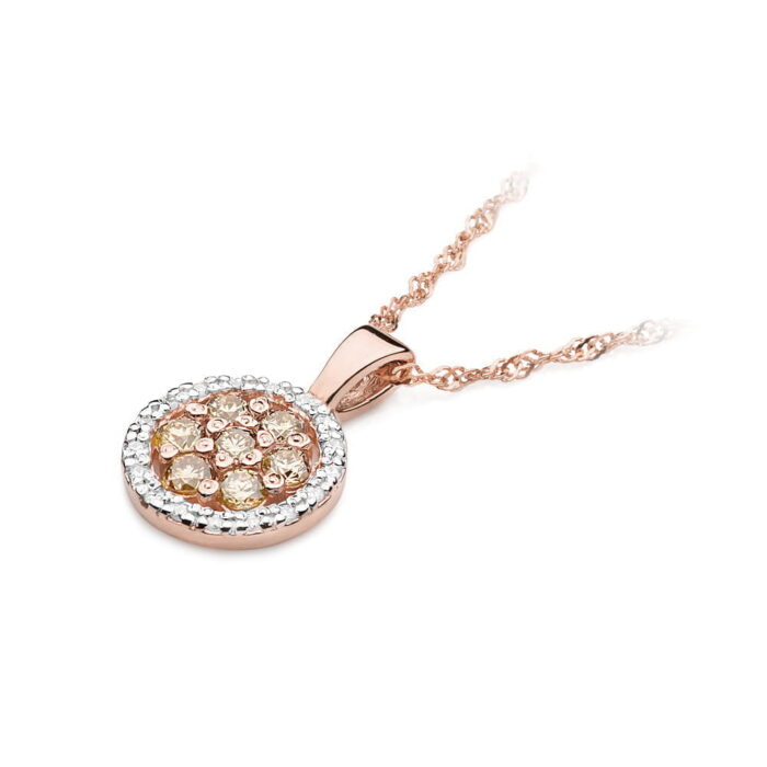 Pandantiv Aur 14K cu Diamante Maro 0.35 ct - Imagine 4