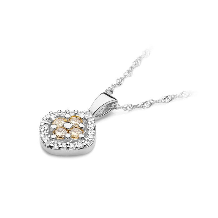 Pandantiv  Aur 14K cu Diamante Maro 0.20 ct - Imagine 6
