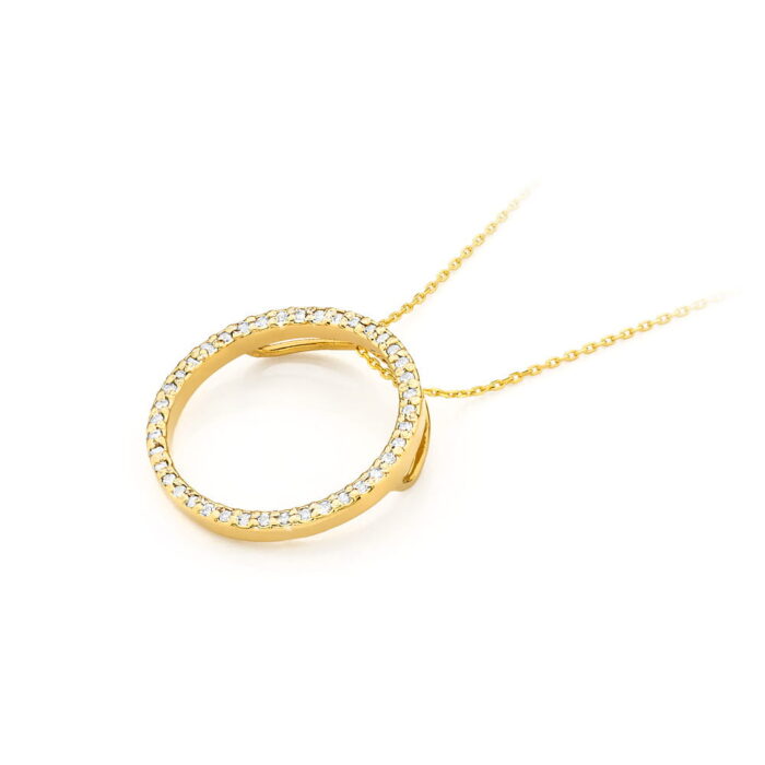 Pandantiv Aur 14K cu Diamante Naturale 0.20 ct - Imagine 2