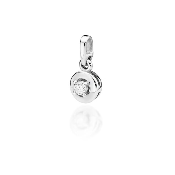 Pandantiv Aur 14 K cu Diamant 0.10 ct - Imagine 3