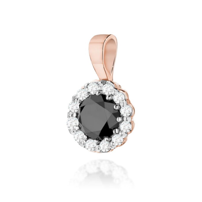 Pandantiv  Aur 14K cu Diamant Negru 0.50 ct - Imagine 4
