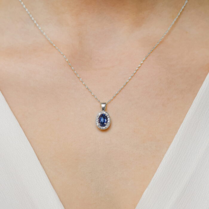 Pandantiv Aur 14K Z0574 Safir 0.70ct - Imagine 9