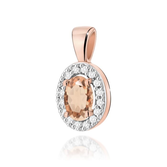 Pandantiv Aur 14K Z0574 Morganit 0.40ct - Imagine 4