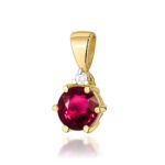 Pandantiv Aur 14K cu Rubin 0.60 ct - Imagine 5