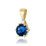 Pandantiv Aur 14K cu Safir 0.50 ct - Imagine 5