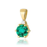 Pandantiv Aur 14K cu Smarald 0.50 ct - Imagine 5