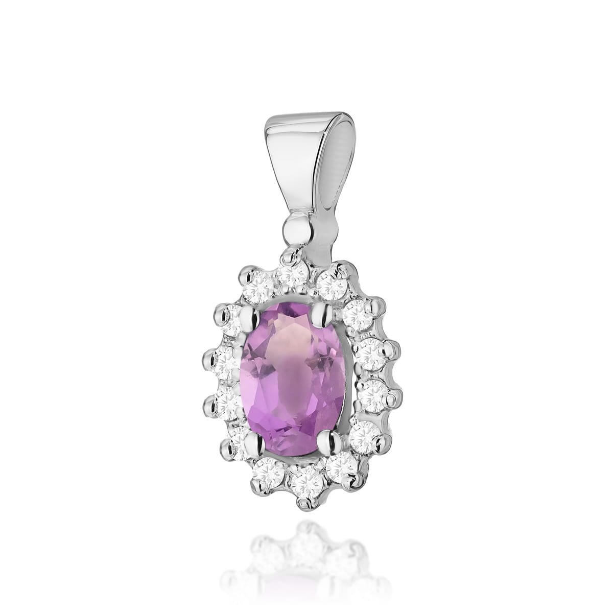 Z182-B-585-A0.40_1.jpg Pandantiv Aur 14K cu Ametist 0.40 ct - Imagine 1